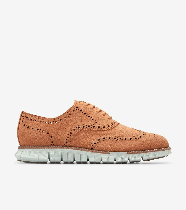 Men's formal shoes with a leather sole and heel Men's ZERØGRAND Remastered Unlined Wingtip Oxfords Men's formal shoes with a leather sole and heel Men's ZERØGRAND Remastered Unlined Wingtip Oxfords