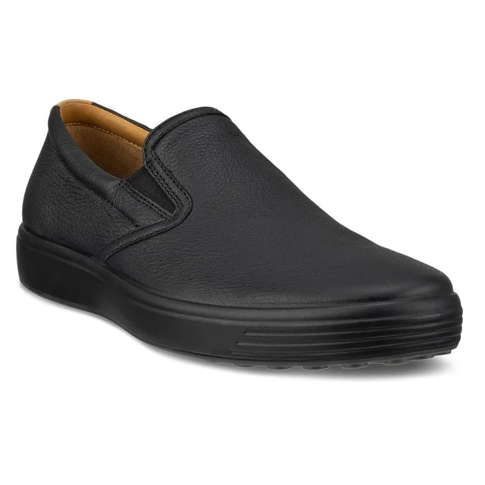 Men's casual shoes with a padded heel for comfort Ecco Soft 7 Slip on 470484 Blk Men's Men's casual shoes with a padded heel for comfort Ecco Soft 7 Slip on 470484 Blk Men's