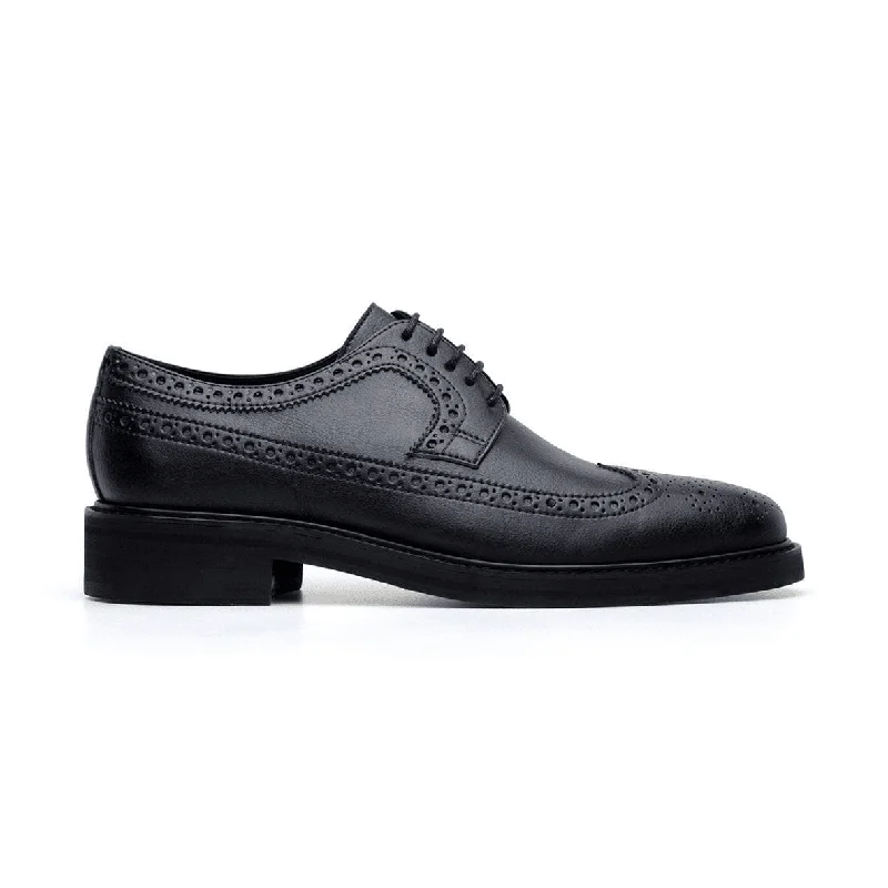 Men's formal shoes with a leather lining for breathability Men's formal shoes with a leather lining for breathability 'Longwing' classic brogue in high-quality vegan leather by Brave Gentleman - black Men's formal shoes with a leather lining for breathability Men's formal shoes with a leather lining for breathability 'Longwing' classic brogue in high-quality vegan leather by Brave Gentleman - black