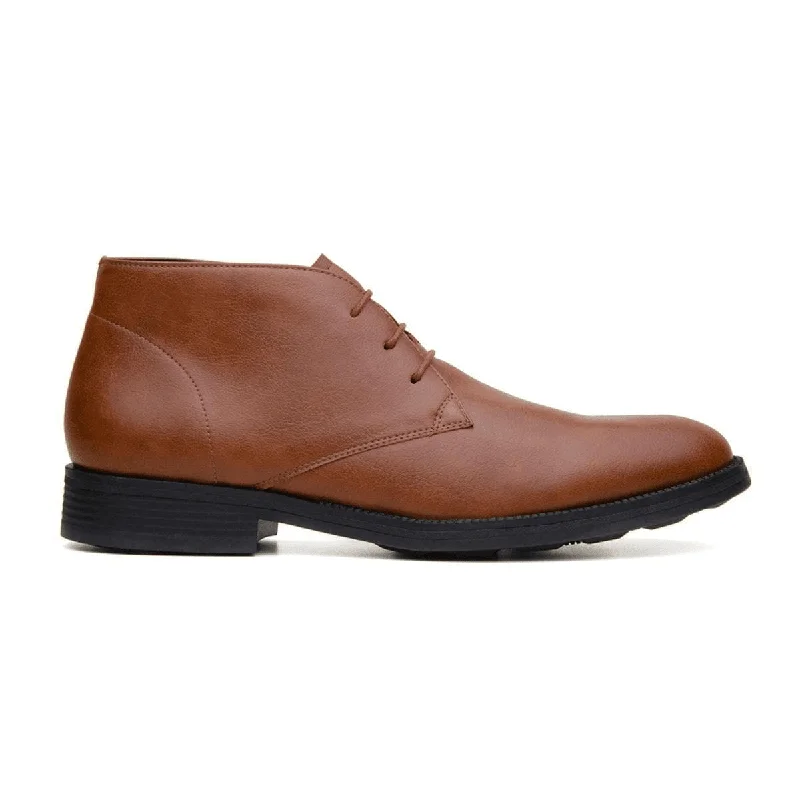Men's formal shoes with a leather sole and heel Men's formal shoes with a leather sole and heel 'Tivoli' classic vegan leather Chukka by Vincente Verde - cognac Men's formal shoes with a leather sole and heel Men's formal shoes with a leather sole and heel 'Tivoli' classic vegan leather Chukka by Vincente Verde - cognac