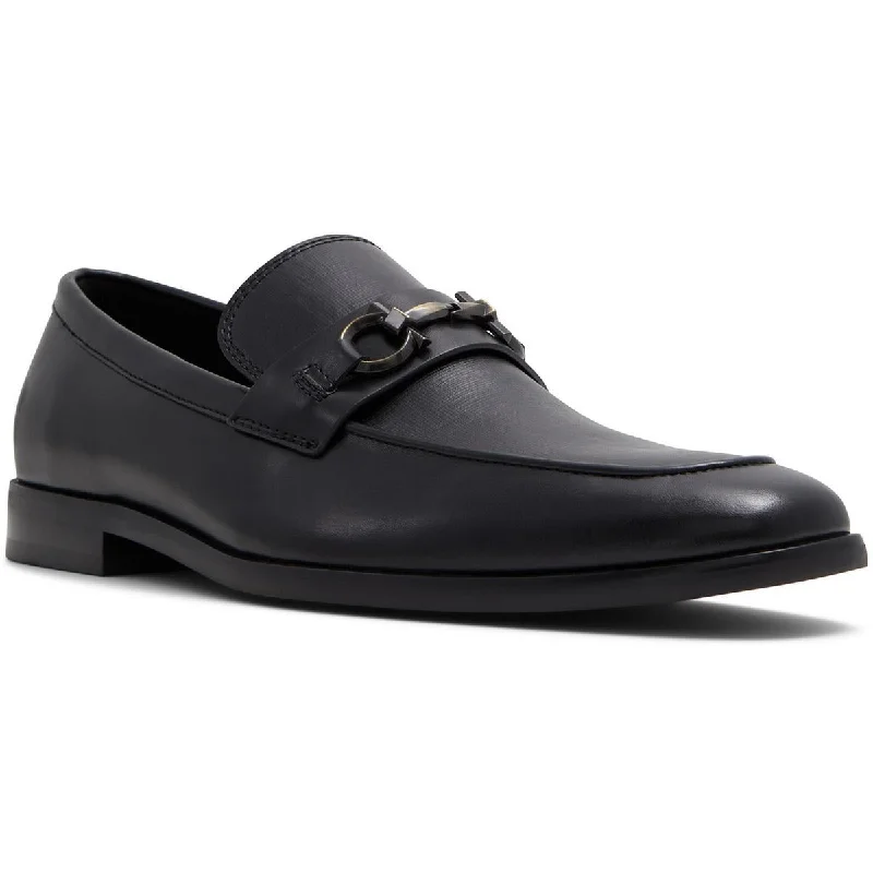 Men's leather formal Oxford shoes with a cap toe Rochester Mens Chain Faux Leather Loafers