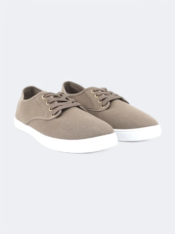 Men's casual shoes with a soft insole for cushioning Men's Plain Casual Shoes,Taupe