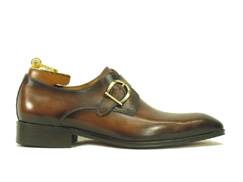 Men's formal shoes with a padded insole for comfort Men's formal shoes with a padded insole for comfort Carrucci Buckle Monk Strap KS503-35 - Chestnut Men's formal shoes with a padded insole for comfort Men's formal shoes with a padded insole for comfort Carrucci Buckle Monk Strap KS503-35 - Chestnut