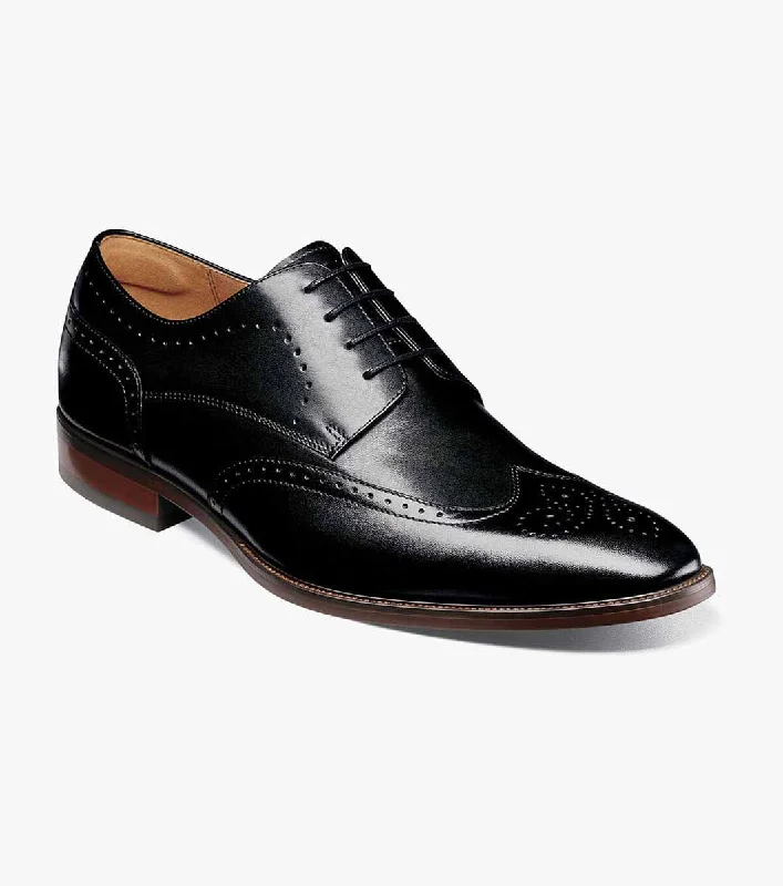 Men's formal shoes with a double monk strap Men's formal shoes with a double monk strap SORRENTO Wingtip Oxford - Black Men's formal shoes with a double monk strap Men's formal shoes with a double monk strap SORRENTO Wingtip Oxford - Black