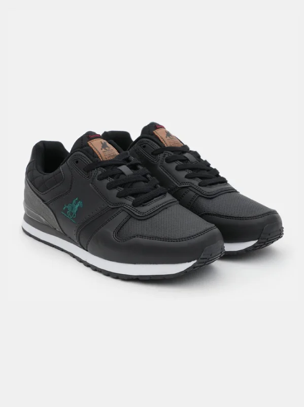Men's casual shoes with a low - profile design Men's Brand Logo Embroidered Sneakers,Black Men's casual shoes with a low - profile design Men's Brand Logo Embroidered Sneakers,Black