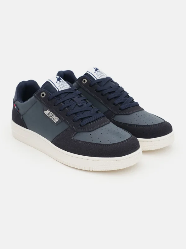 Men's casual sneakers with a mesh upper Men's Textured Casual Sneakers,Navy