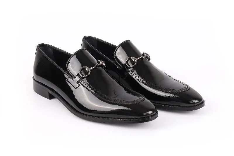 Men's formal shoes with a polished shine Men's formal shoes with a polished shine Edroy Patent Leather Horsebit Buckle Dress Shoes Men's formal shoes with a polished shine Men's formal shoes with a polished shine Edroy Patent Leather Horsebit Buckle Dress Shoes