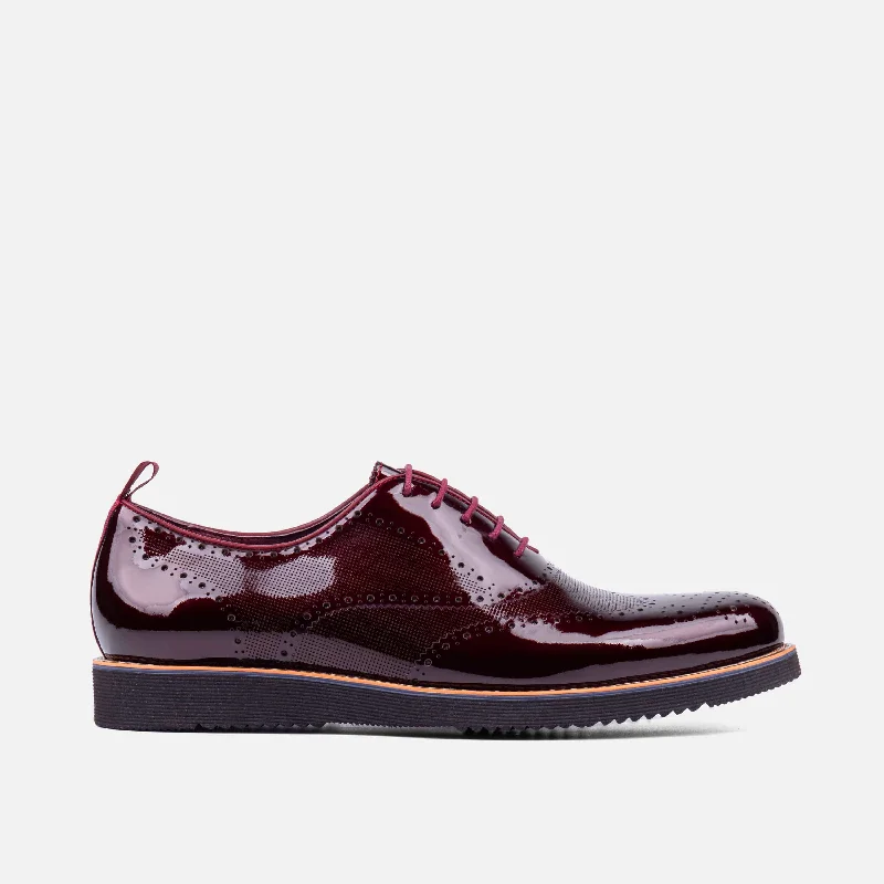 Men's formal shoes with a padded insole for comfort Men's formal shoes with a padded insole for comfort Oscar Burgundy Patent Leather Wholecut Brogue Sneakers Men's formal shoes with a padded insole for comfort Men's formal shoes with a padded insole for comfort Oscar Burgundy Patent Leather Wholecut Brogue Sneakers