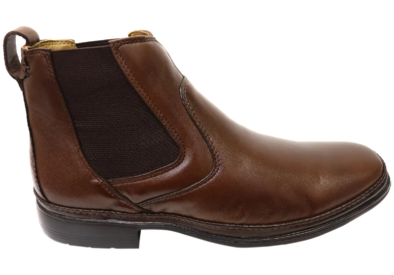 Men's leather formal Oxford shoes with a cap toe Men's leather formal Oxford shoes with a cap toe Savelli Liam Mens Comfort Leather Chelsea Dress Boots Made In Brazil