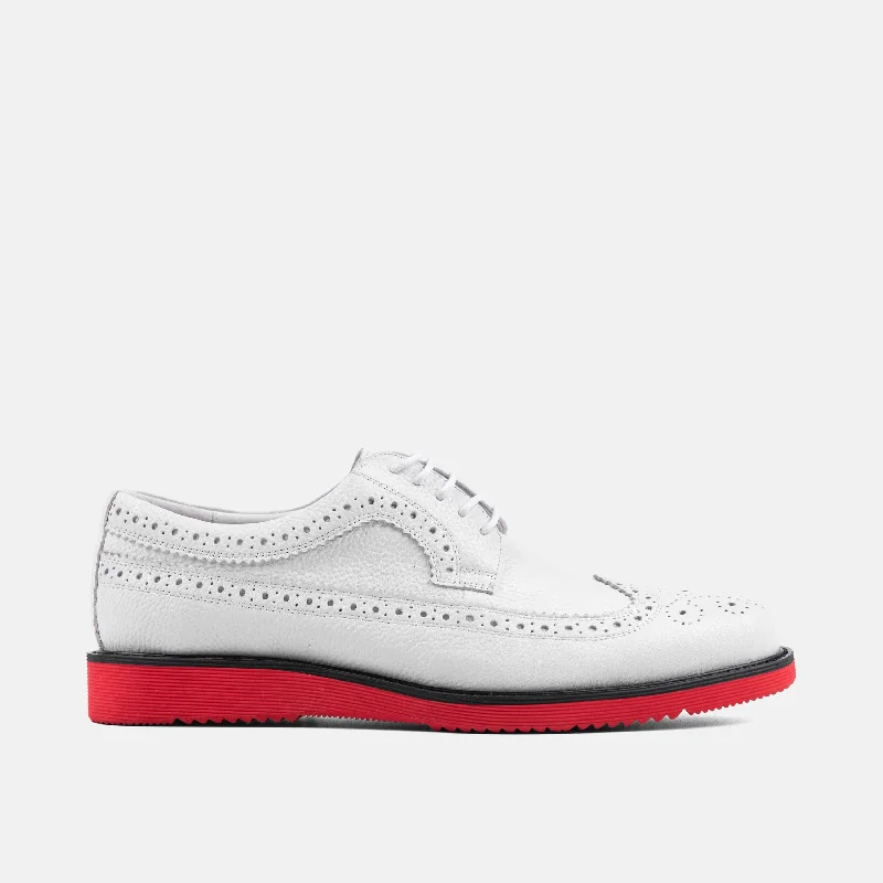 Men's formal shoes with a polished shine Men's formal shoes with a polished shine Alexander White Leather Longwing Sneakers
