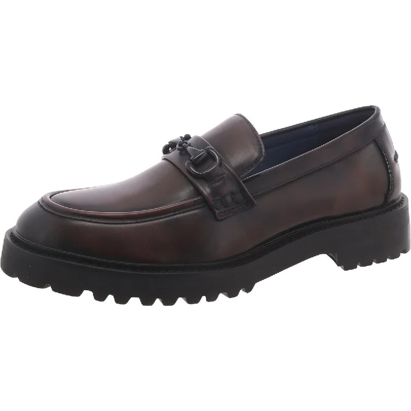 Men's leather formal Oxford shoes with a cap toe Men's leather formal Oxford shoes with a cap toe Landenn Mens Faux Leather Bit Loafers