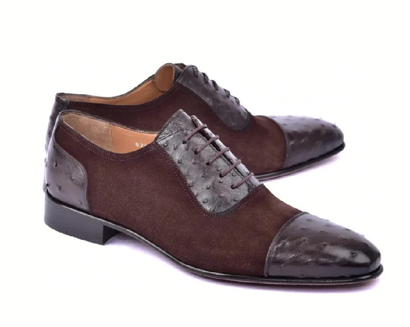 Men's formal shoes with a leather sole and heel Men's formal shoes with a leather sole and heel Corrente 6708 Cap-Toe lace-up Oxford - Brown Men's formal shoes with a leather sole and heel Men's formal shoes with a leather sole and heel Corrente 6708 Cap-Toe lace-up Oxford - Brown