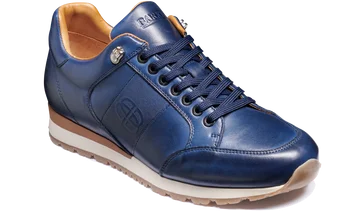 Men's casual shoes with a padded heel for comfort Barker Seb Sneakers - Navy Calf