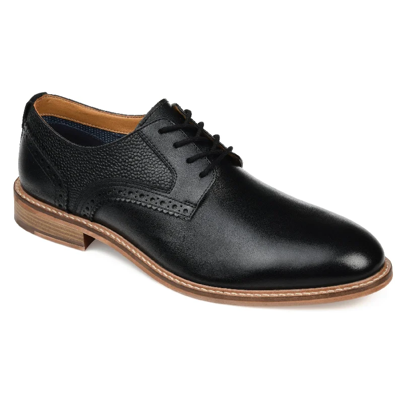 Men's formal shoes with a polished shine Thomas & Vine Clayton Plain Toe Brogue Derby