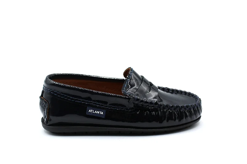 Men's formal shoes with a polished shine Men's formal shoes with a polished shine Atlanta Blue Navy Patent Penny Loafer Men's formal shoes with a polished shine Men's formal shoes with a polished shine Atlanta Blue Navy Patent Penny Loafer