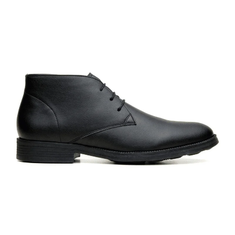 Men's formal shoes with a leather sole and heel Men's formal shoes with a leather sole and heel 'Tivoli' classic vegan leather Chukka by Vincente Verde - black Men's formal shoes with a leather sole and heel Men's formal shoes with a leather sole and heel 'Tivoli' classic vegan leather Chukka by Vincente Verde - black