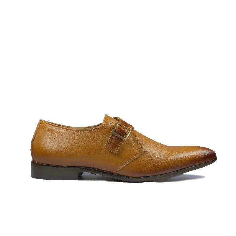 Men's formal shoes with a leather sole and heel Men's formal shoes with a leather sole and heel 'Pierre 2' Vegan Monk Shoe by Zette Shoes - Tan Men's formal shoes with a leather sole and heel Men's formal shoes with a leather sole and heel 'Pierre 2' Vegan Monk Shoe by Zette Shoes - Tan
