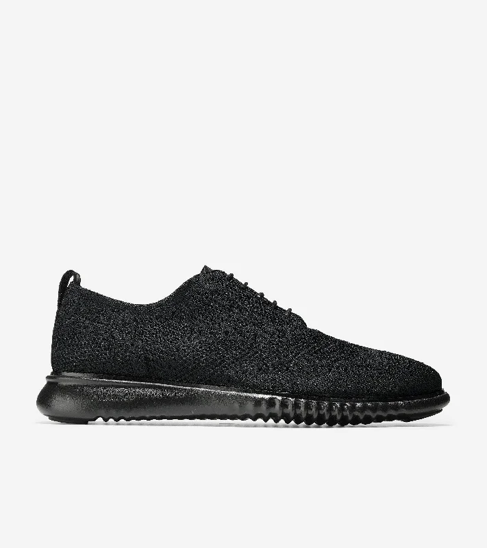Men's leather formal Oxford shoes with a cap toe 2.ZERØGRAND Wingtip Oxford