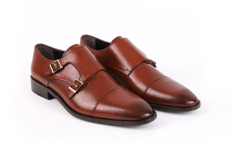 Men's leather formal Oxford shoes with a cap toe Men's leather formal Oxford shoes with a cap toe Lefors Double Monk Dress Shoes Men's leather formal Oxford shoes with a cap toe Men's leather formal Oxford shoes with a cap toe Lefors Double Monk Dress Shoes