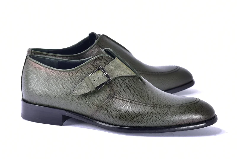 Men's formal shoes with a rubber heel cap for durability Men's formal shoes with a rubber heel cap for durability Corrente 6471 Leather slip-on Monkstrap Shoe - Green Men's formal shoes with a rubber heel cap for durability Men's formal shoes with a rubber heel cap for durability Corrente 6471 Leather slip-on Monkstrap Shoe - Green