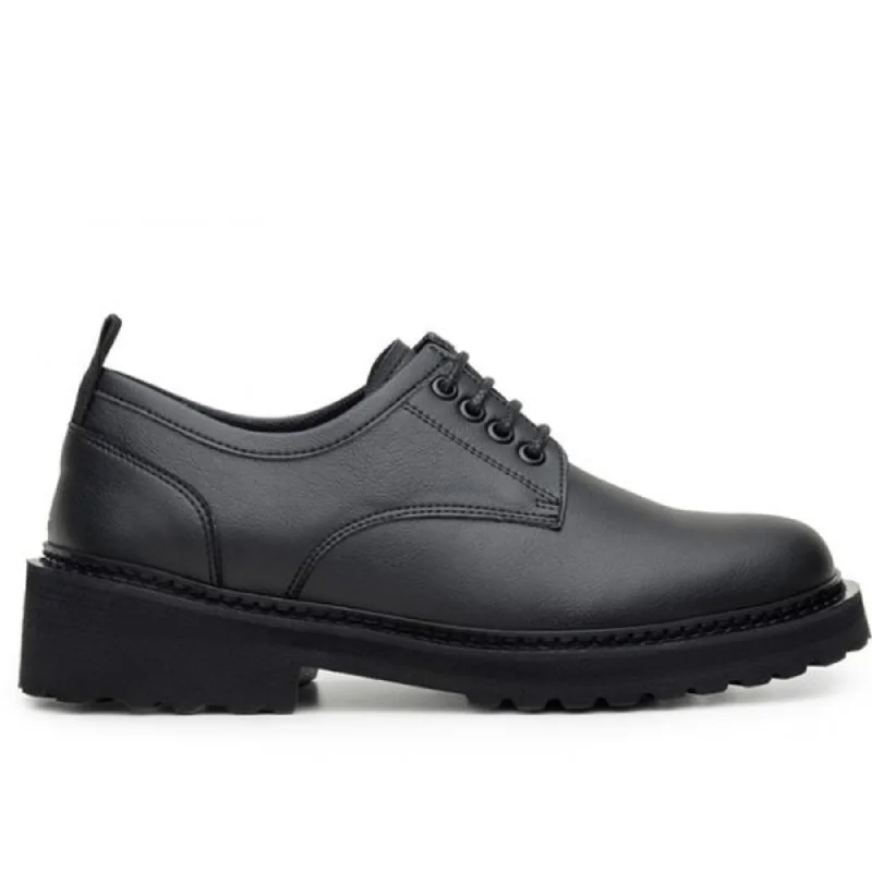 Men's formal shoes with a leather sole and heel Men's formal shoes with a leather sole and heel 'Everyday Derby' unisex vegan shoe with chunky sole by Ahimsa - black Men's formal shoes with a leather sole and heel Men's formal shoes with a leather sole and heel 'Everyday Derby' unisex vegan shoe with chunky sole by Ahimsa - black