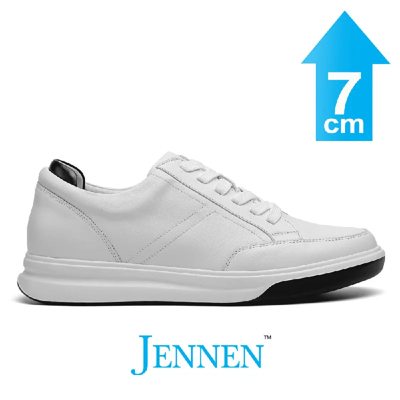 Men's casual shoes with a low - profile design Mr. Federer 7cm | 2.8 inches White Elevated Casual Sneakers for Men Men's casual shoes with a low - profile design Mr. Federer 7cm | 2.8 inches White Elevated Casual Sneakers for Men