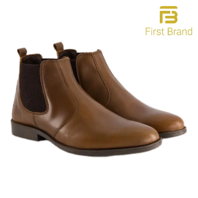 Men's casual shoes with a logo patch on the tongue C024-Chelsea boot