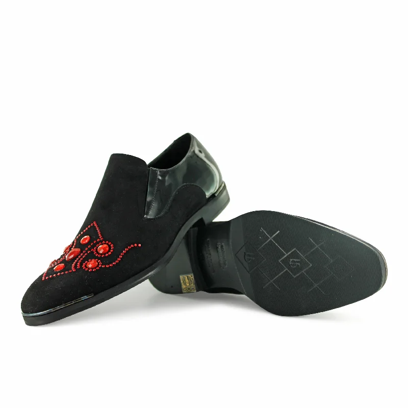 Men's formal shoes with a leather sole and heel RU12950 - Red Aces