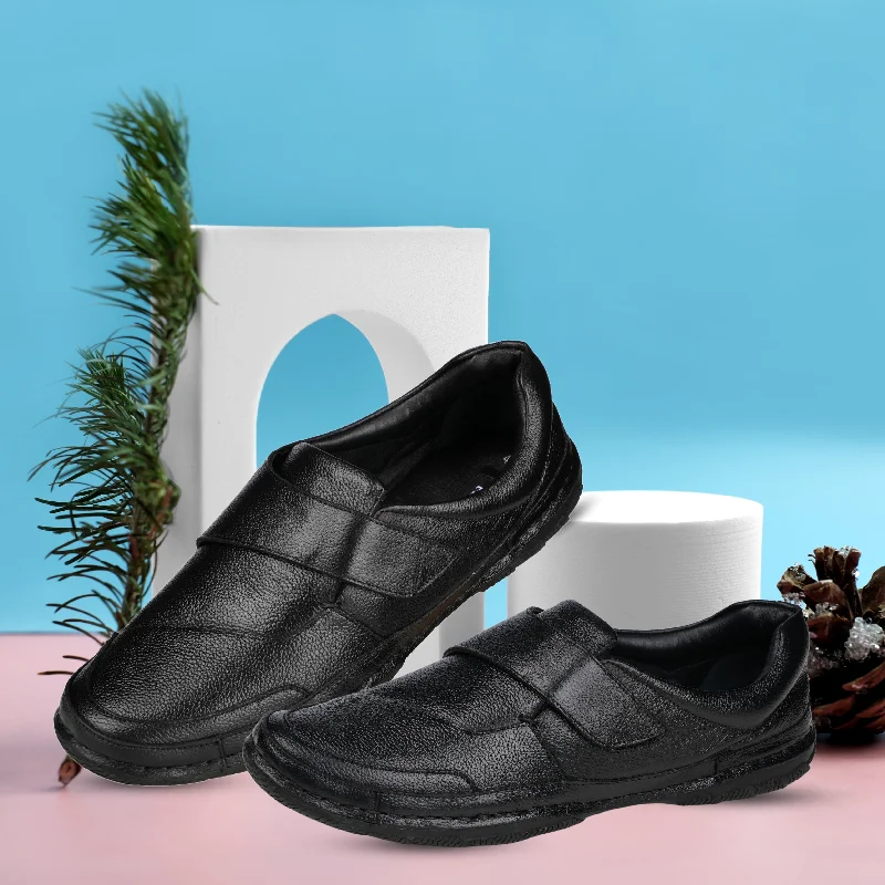 Men's casual shoes with a low - profile design Ezok Black Casual Leather Shoes For Men Men's casual shoes with a low - profile design Ezok Black Casual Leather Shoes For Men