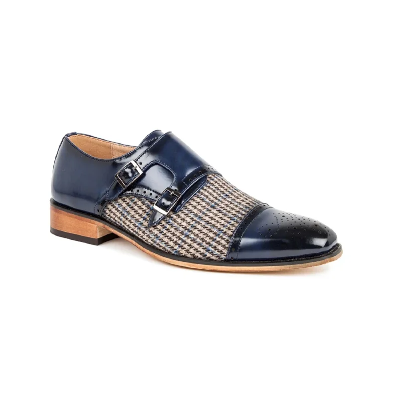 Men's formal shoes with a wingtip design Men's formal shoes with a wingtip design Gino Vitale Double Monk Strap Houndstooth Medallion Cap Toe Dress Shoes Men's formal shoes with a wingtip design Men's formal shoes with a wingtip design Gino Vitale Double Monk Strap Houndstooth Medallion Cap Toe Dress Shoes