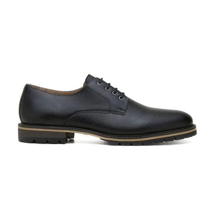 Men's formal shoes with a double monk strap Men's formal shoes with a double monk strap 'David' men's derby shoe by Ahimsa - black