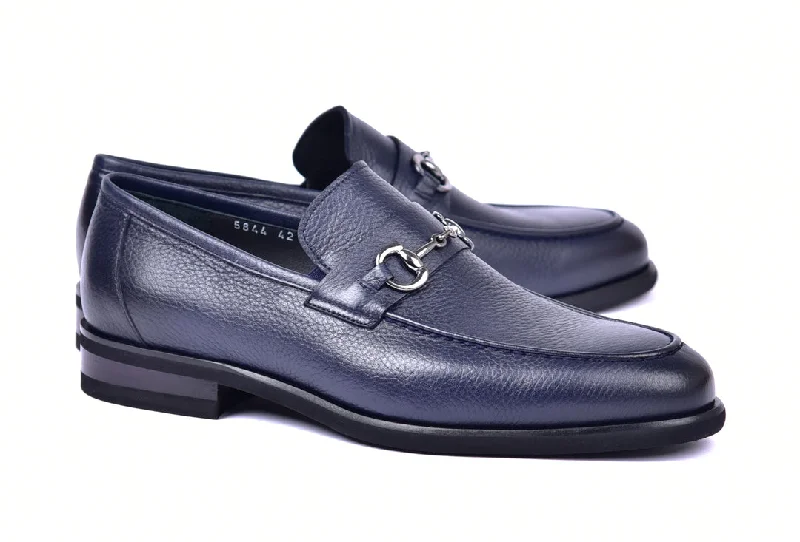 Men's formal shoes with a leather sole and heel Men's formal shoes with a leather sole and heel Corrente 5844 Supple Deerskin slip-on Loafer - Navy Men's formal shoes with a leather sole and heel Men's formal shoes with a leather sole and heel Corrente 5844 Supple Deerskin slip-on Loafer - Navy