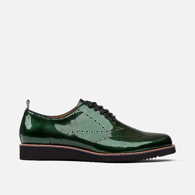 Men's formal shoes with a rubber heel cap for durability Men's formal shoes with a rubber heel cap for durability Oscar Forest Green Patent Leather Wholecut Brogue Sneakers Men's formal shoes with a rubber heel cap for durability Men's formal shoes with a rubber heel cap for durability Oscar Forest Green Patent Leather Wholecut Brogue Sneakers