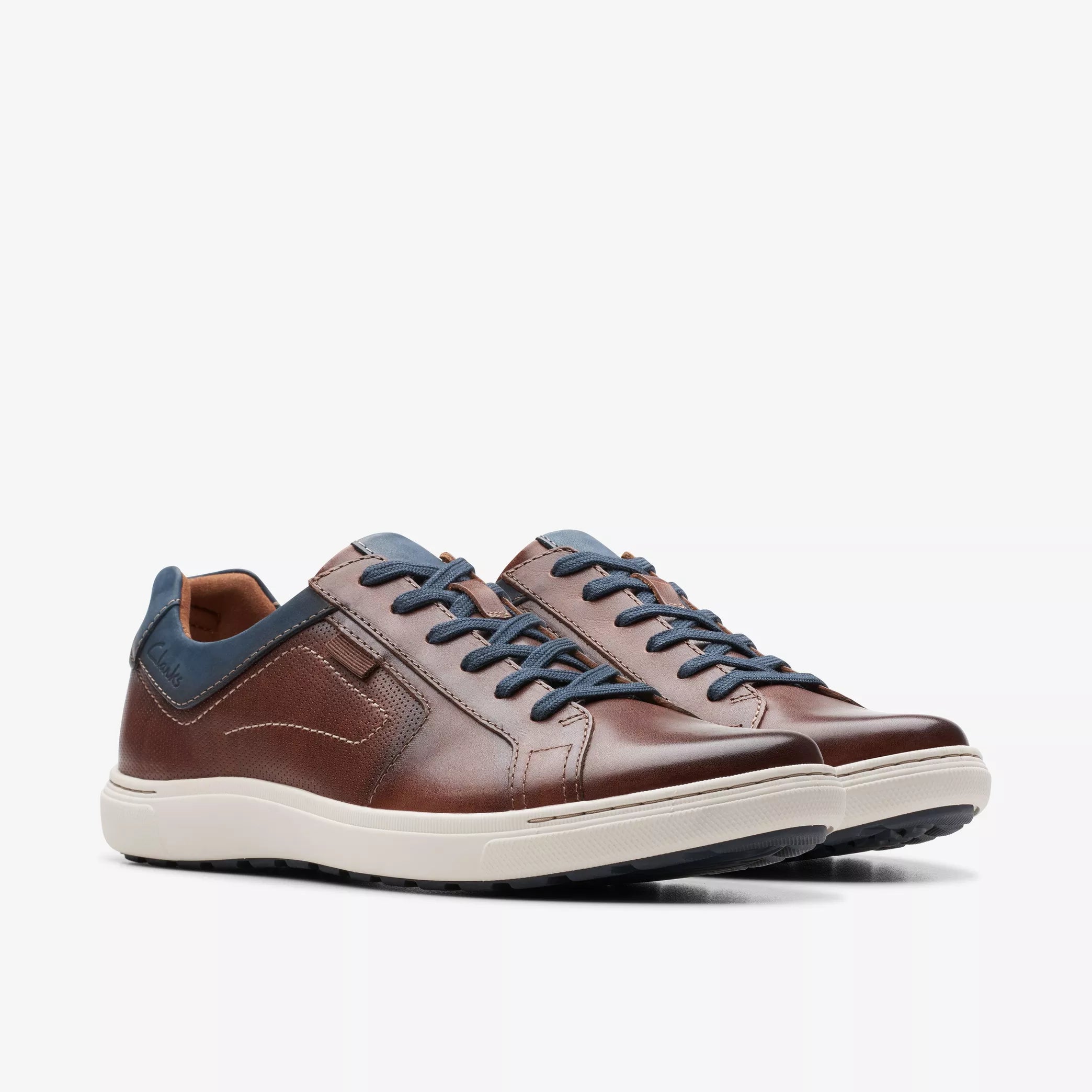 Men's casual shoes with a padded heel for comfort Clarks Mapstone Lace Mens Mahogany 76886 Men's casual shoes with a padded heel for comfort Clarks Mapstone Lace Mens Mahogany 76886