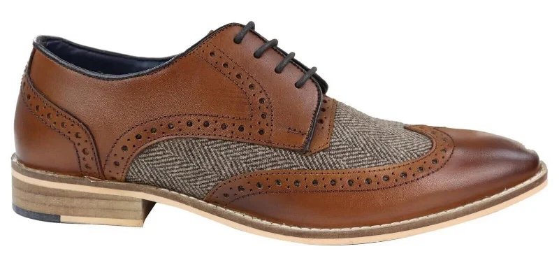 Men's formal shoes with a padded insole for comfort Men's formal shoes with a padded insole for comfort Mens Classic Oxford Tweed Brogue Derby Shoes in Tan Leather Men's formal shoes with a padded insole for comfort Men's formal shoes with a padded insole for comfort Mens Classic Oxford Tweed Brogue Derby Shoes in Tan Leather