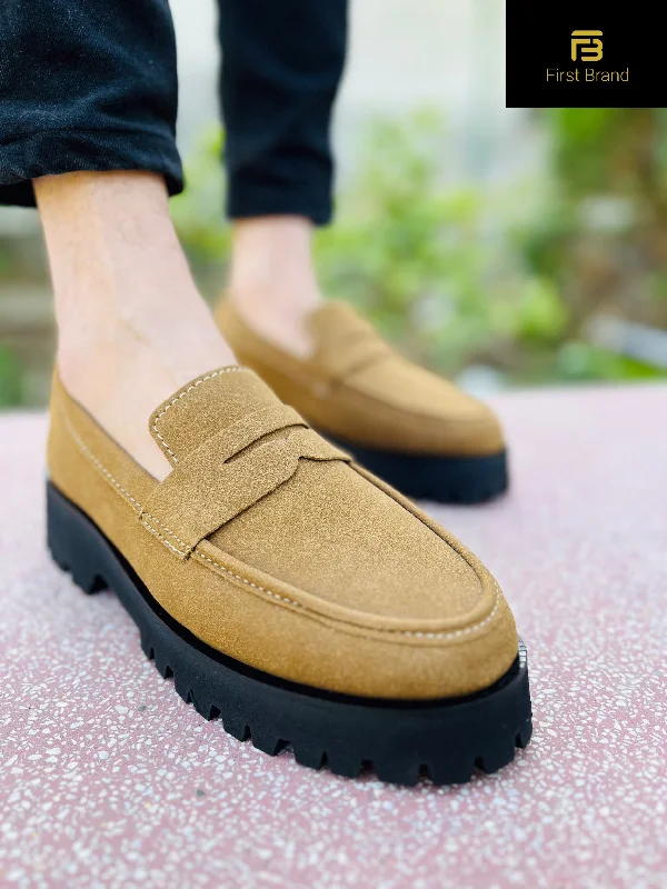 Men's casual shoes with a thick sole for added height C014-Chunky Loafer Shoe