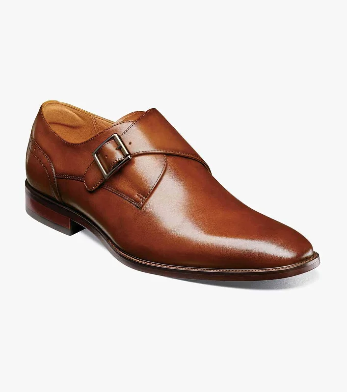 Men's formal shoes with a leather lining for breathability Men's formal shoes with a leather lining for breathability SORRENTO Plain Toe Single Monk Strap - Cognac Men's formal shoes with a leather lining for breathability Men's formal shoes with a leather lining for breathability SORRENTO Plain Toe Single Monk Strap - Cognac