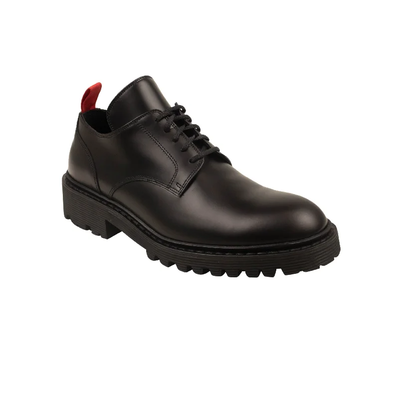 Men's formal shoes with a leather sole and heel Men's formal shoes with a leather sole and heel 424 ON FAIRFAX Black Leather Red Tab Derby Shoes Men's formal shoes with a leather sole and heel Men's formal shoes with a leather sole and heel 424 ON FAIRFAX Black Leather Red Tab Derby Shoes
