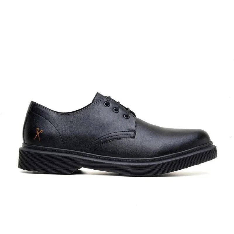 Men's formal shoes with a rubber heel cap for durability Men's formal shoes with a rubber heel cap for durability 'Derby UK 2' vegan lace-up shoe by King55 - black Men's formal shoes with a rubber heel cap for durability Men's formal shoes with a rubber heel cap for durability 'Derby UK 2' vegan lace-up shoe by King55 - black