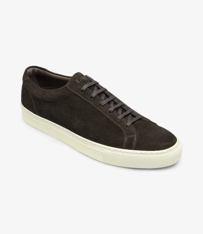 Men's casual shoes with a metallic trim LOAKE  Sprint Sneakers -  Dark Brown Suede
