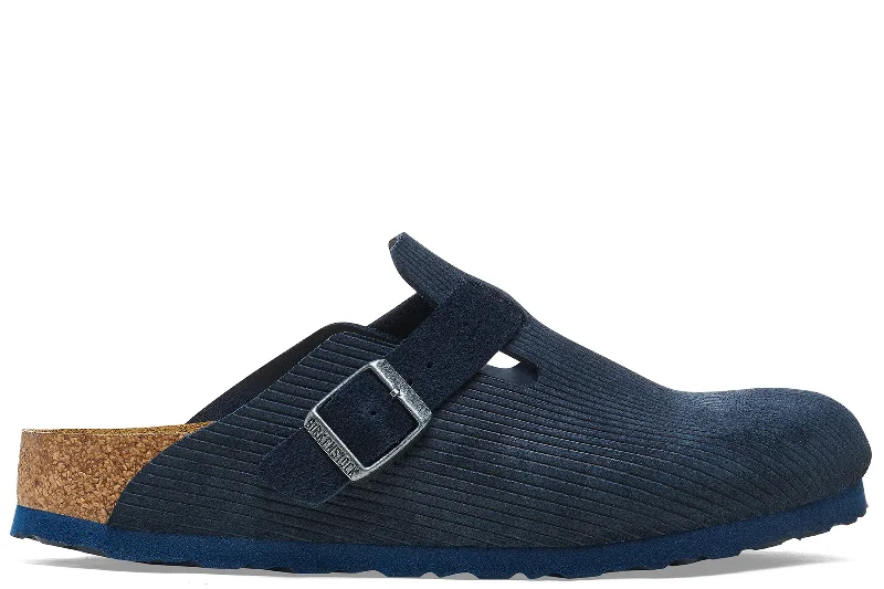 Men's casual shoes with a padded heel for comfort BIRKENSTOCK - BOSTON CORDUROY - REGULAR - SUEDE LEATHER EMBOSSED Men's casual shoes with a padded heel for comfort BIRKENSTOCK - BOSTON CORDUROY - REGULAR - SUEDE LEATHER EMBOSSED