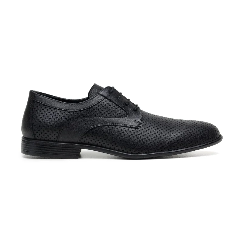 Men's formal shoes with a polished shine Men's formal shoes with a polished shine 'Joshua' Men's vegan-leather Derby shoe by Zette Shoes - black Men's formal shoes with a polished shine Men's formal shoes with a polished shine 'Joshua' Men's vegan-leather Derby shoe by Zette Shoes - black