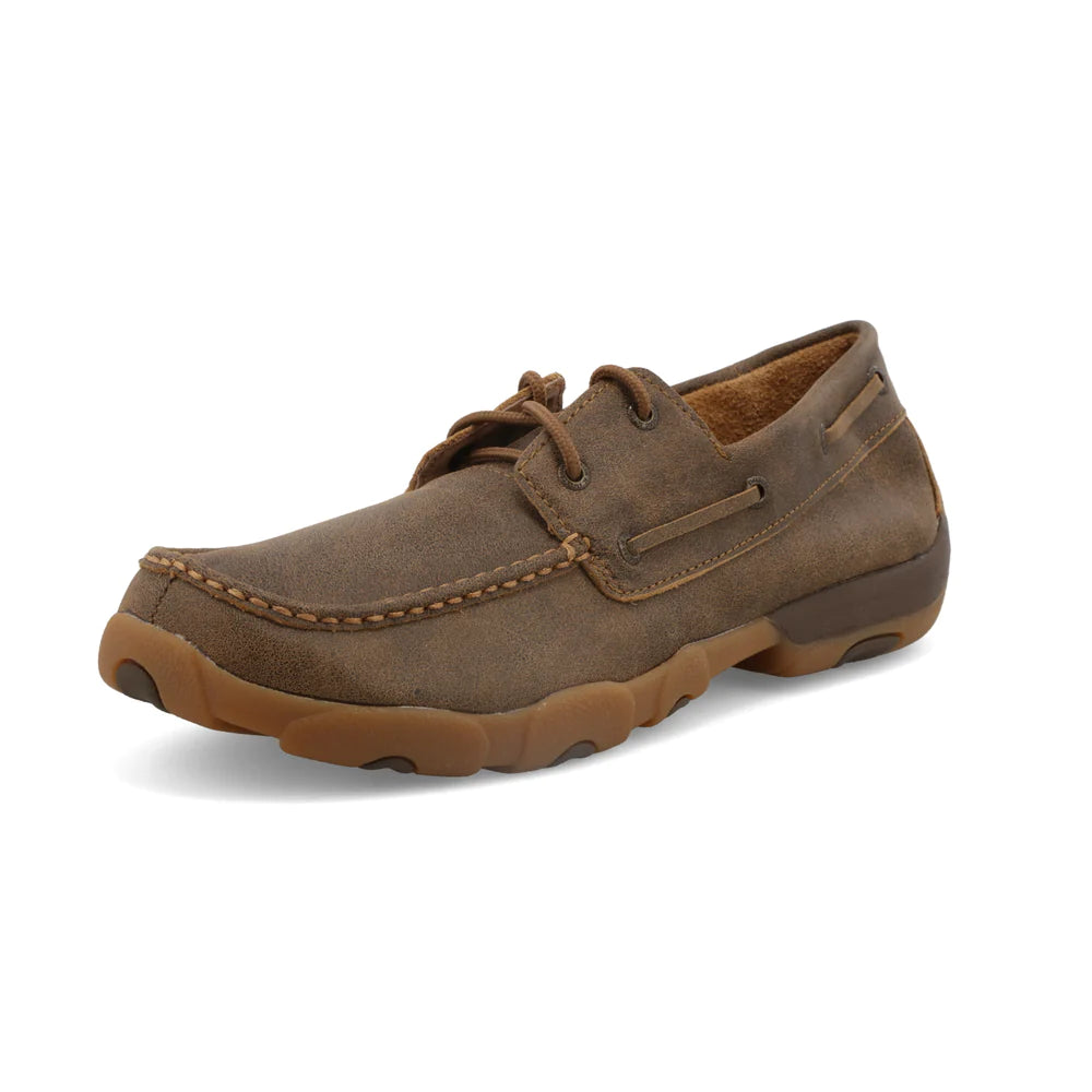 Men's casual shoes with a logo patch on the tongue Twisted X Boat Shoe Driving Moc Men's casual shoes with a logo patch on the tongue Twisted X Boat Shoe Driving Moc