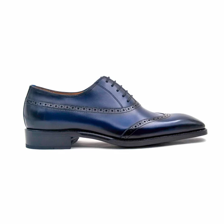 Men's formal shoes with a leather sole and heel Men's formal shoes with a leather sole and heel Victor Lace Up Shoes - Navy Men's formal shoes with a leather sole and heel Men's formal shoes with a leather sole and heel Victor Lace Up Shoes - Navy