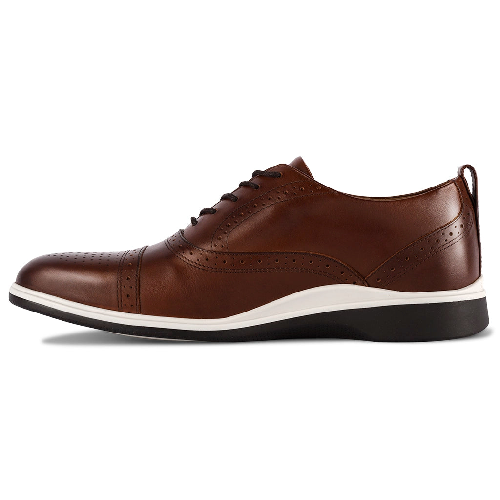 Men's leather formal Oxford shoes with a cap toe Men's leather formal Oxford shoes with a cap toe The Cap-Toe (Coffee) Men's leather formal Oxford shoes with a cap toe Men's leather formal Oxford shoes with a cap toe The Cap-Toe (Coffee)