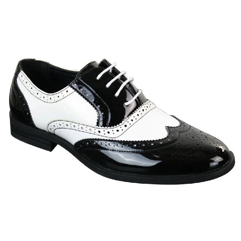 Men's leather formal Oxford shoes with a cap toe Men's leather formal Oxford shoes with a cap toe Lace Patent Brogue Shoes Gatsby Men's leather formal Oxford shoes with a cap toe Men's leather formal Oxford shoes with a cap toe Lace Patent Brogue Shoes Gatsby