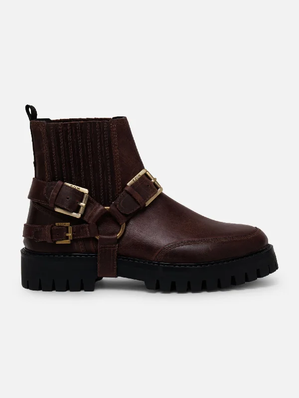 Men's casual shoes with a floral print for a unique style Ezok Buckle Boot For Men Men's casual shoes with a floral print for a unique style Ezok Buckle Boot For Men