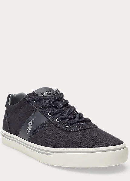Men's casual shoes with a sporty look and feel Polo Ralph Lauren-Hanford Canvas Sneakers - Dark Carbon Grey Men's casual shoes with a sporty look and feel Polo Ralph Lauren-Hanford Canvas Sneakers - Dark Carbon Grey
