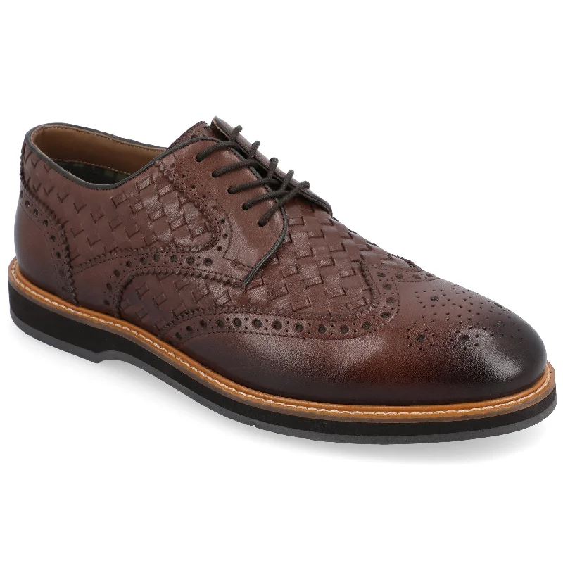 Men's formal shoes with a leather sole and heel Men's formal shoes with a leather sole and heel Thomas & Vine Radcliff Woven Wingtip Derby Men's formal shoes with a leather sole and heel Men's formal shoes with a leather sole and heel Thomas & Vine Radcliff Woven Wingtip Derby