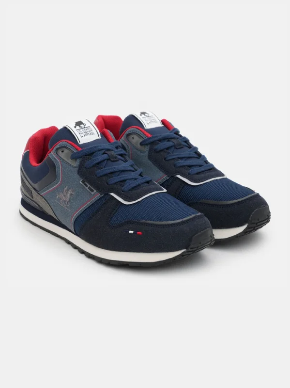Men's casual shoes with a sporty look and feel Men's Brand Logo Embroidered Sneakers,Navy Men's casual shoes with a sporty look and feel Men's Brand Logo Embroidered Sneakers,Navy
